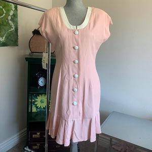 Datiani 80s pink dress with shoulder pads brand new with tags